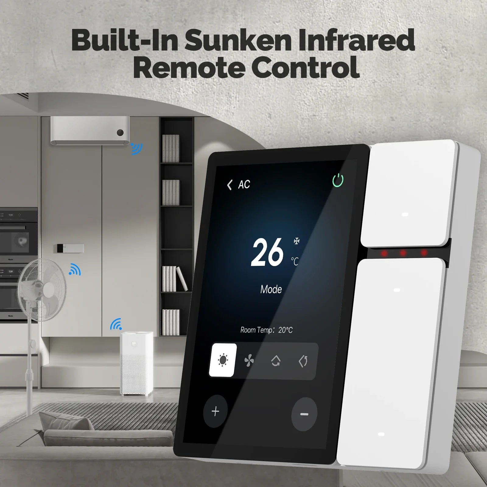 Smart Home Control Panel 3.5 Inch Touch Screen Wi-Fi Hub (EU Standard) Tidesmit