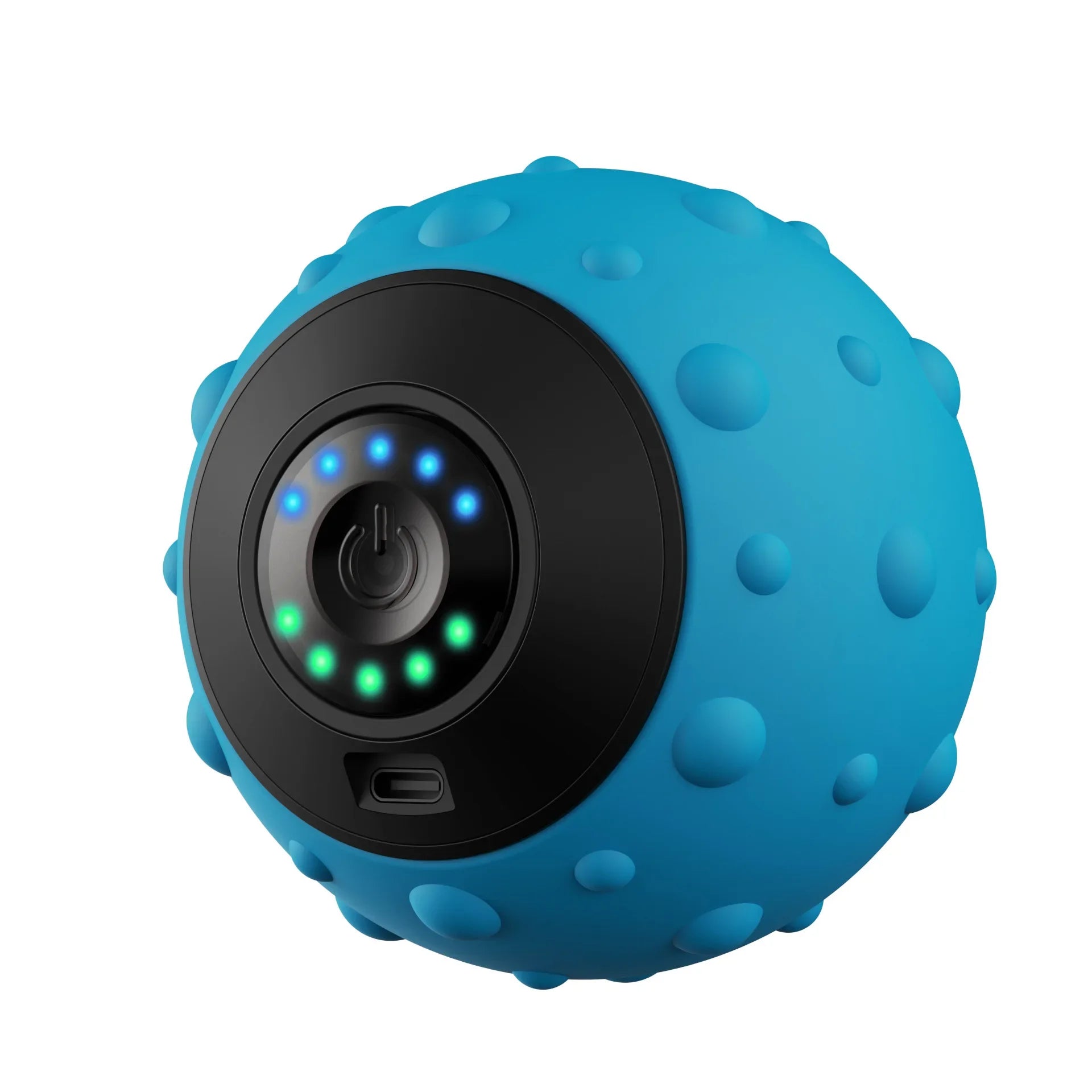 Vibrating Massage Ball for Muscle Recovery - Portable Therapy Tool Relaxation Treatment Blue Tidesmit