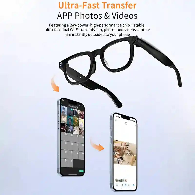 AI Smart Glasses with Real-Time Translation & 4K Camera | Tidesmit Tidesmit