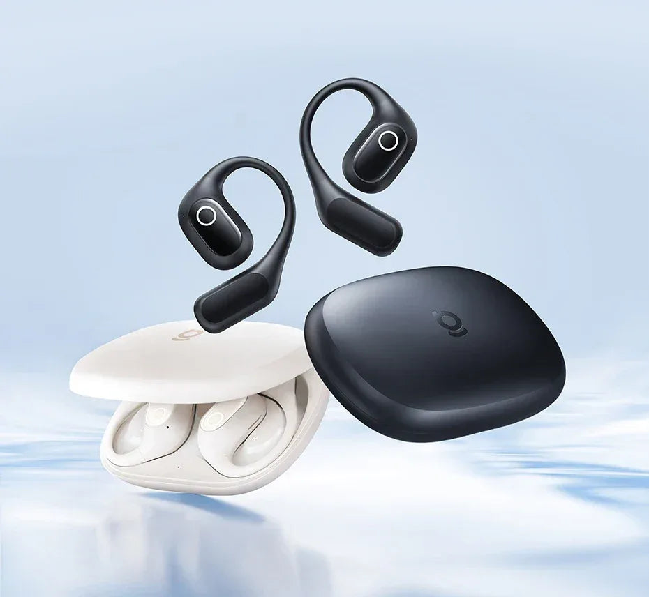 Tidesmit Open-Ear Wireless Sports Earbuds - Bluetooth Black/White Tidesmit