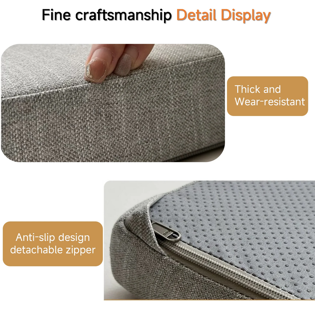 Custom Bench Cushion  Chair Sofa Pads  Indoor Furniture Cushion Personalized Cushions Optional Addition Piping Straps and Ties