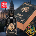 Miniso Harry Potter Obscuro Unisex Eau de Parfum. Black round bottle, woody floral scent, 100ml spray gift set.