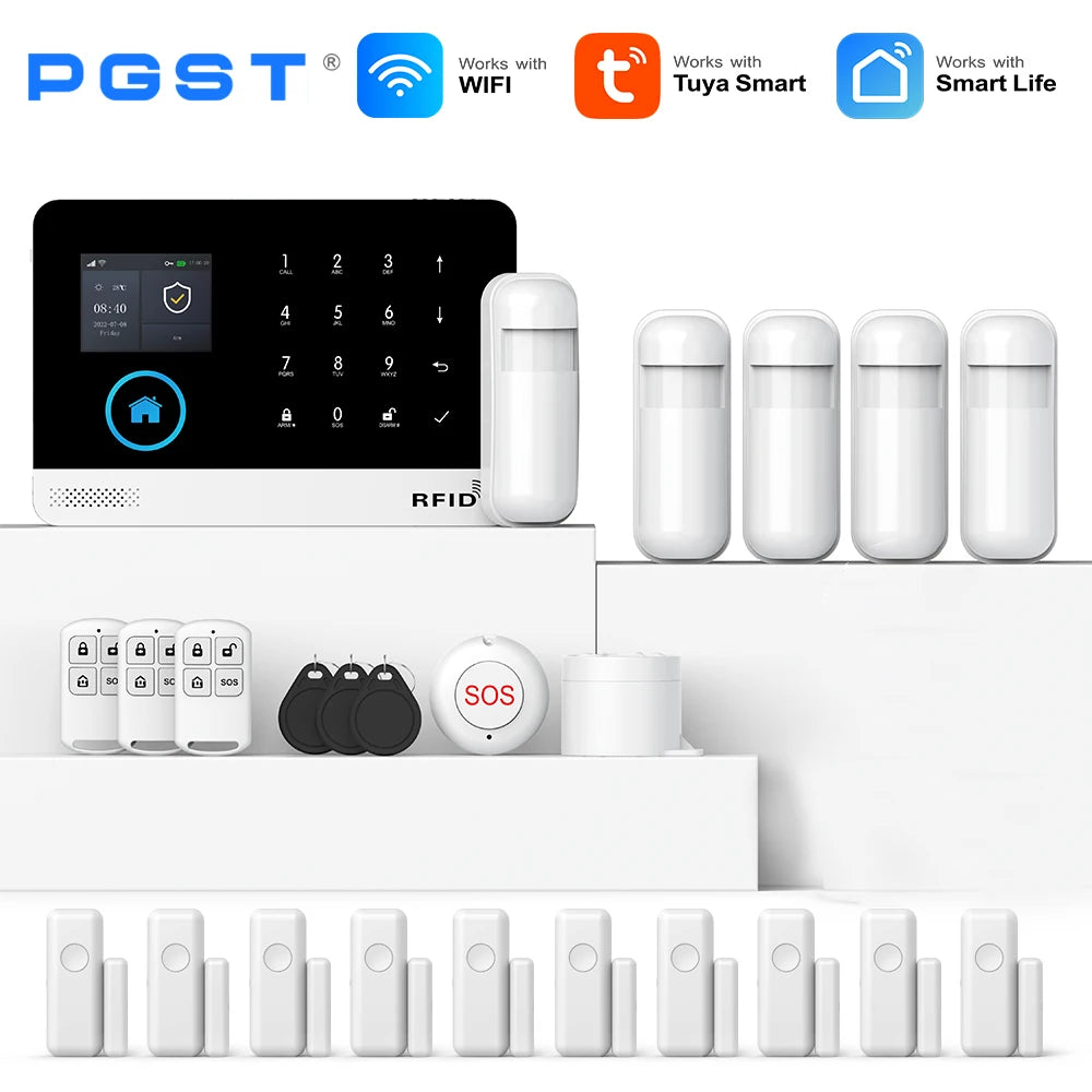 Wireless Home Alarm System with WiFi, Tuya App, and Smart Alerts Tidesmit