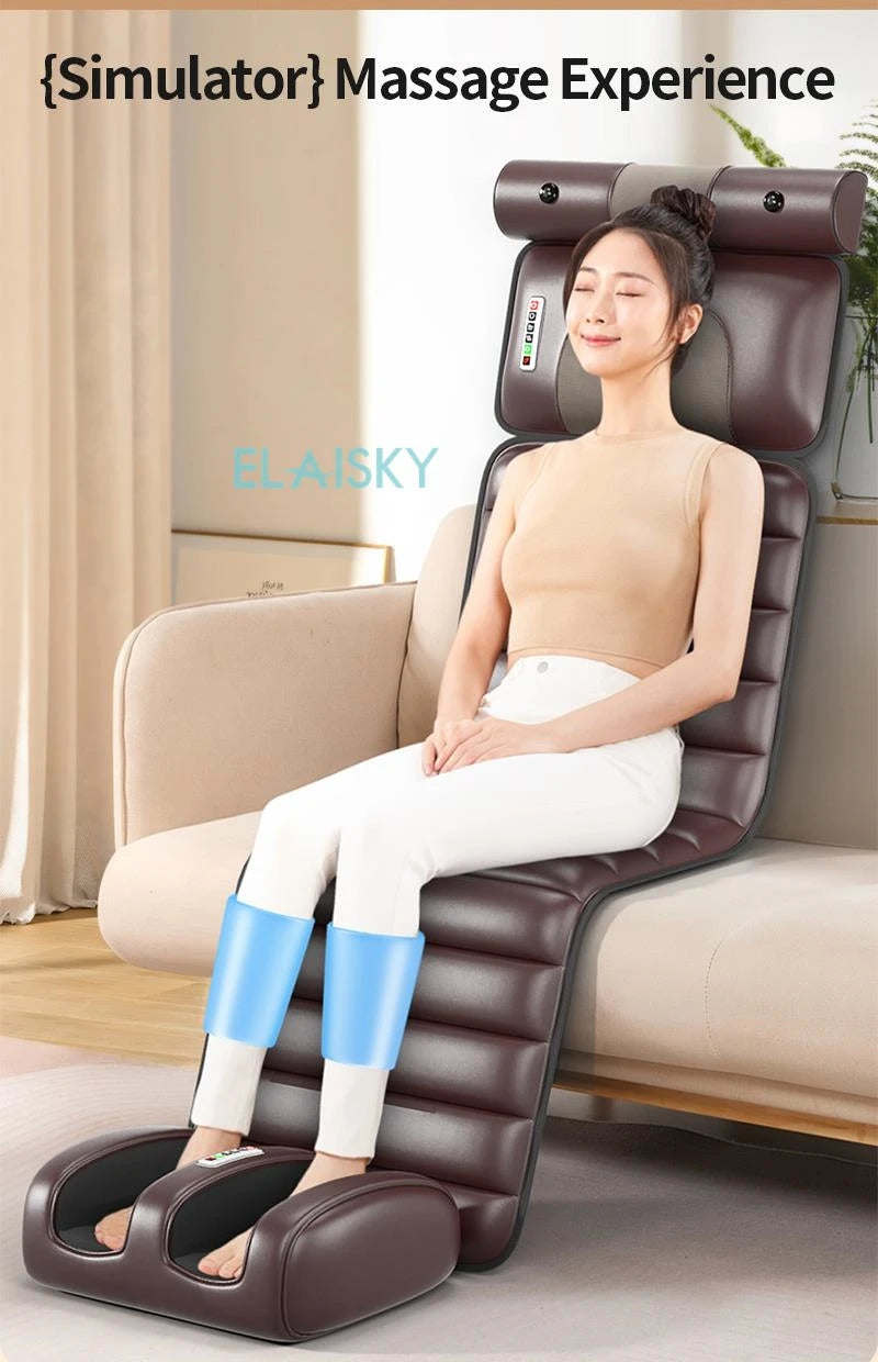 Full Body Shiatsu Massage Cushion with Heat Therapy | Tidesmit Massage Chairs Tidesmit