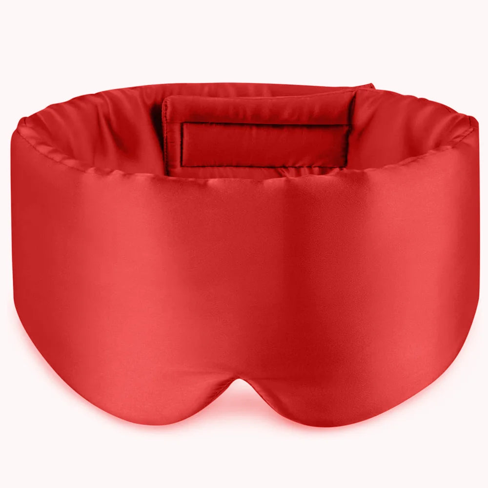 100% Mulberry Silk Sleep Mask Eye Mask for Women Man with Adjustable Band, for Side Sleeper Blackout Sleep Mask for Travel Rest