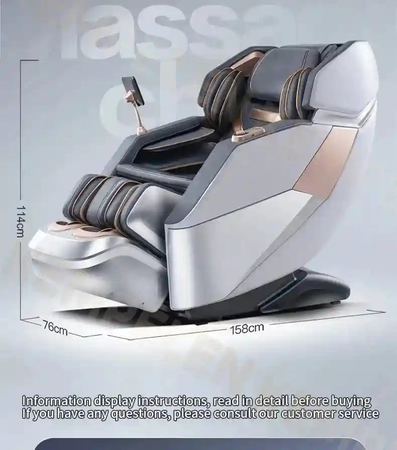4D Full Body Massage Chair - Zero Gravity Heat Therapy - Black Body Shaping Massage Equipment Tidesmit