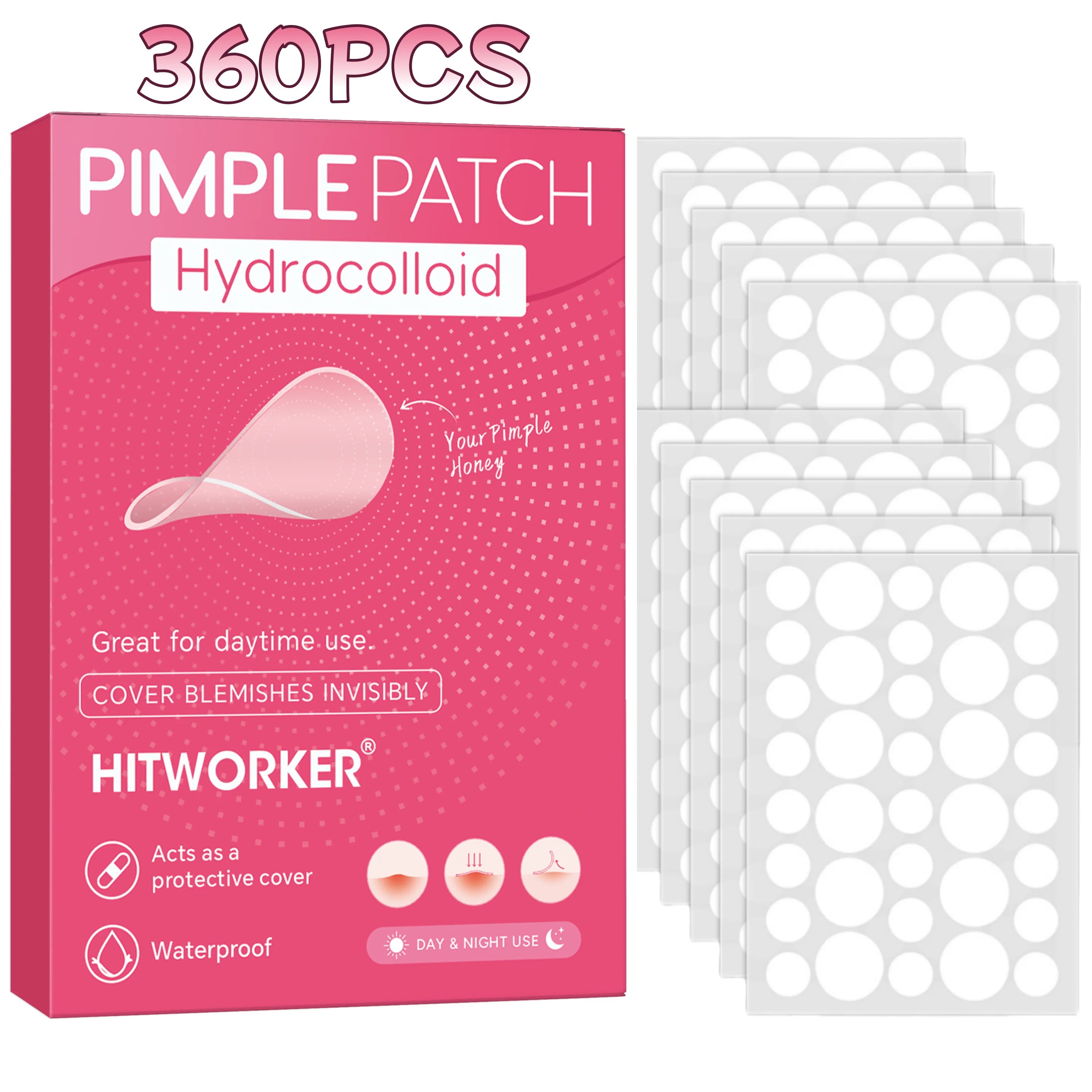 540/360pcs/box invisible acne patch set - deep cleaning high-quality water-based acne stickers, gentle and skin friendly