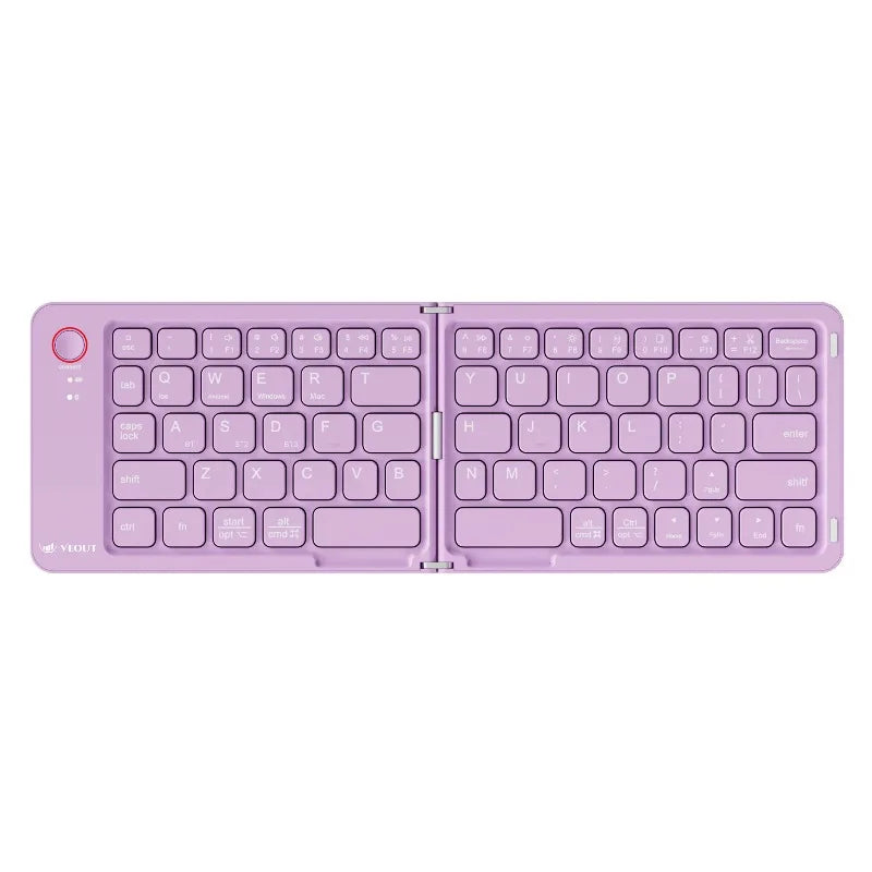 E4 Wireless Folding Keyboard Black White Pink Purple Four Colors Optional Compact Wireless Keyboard for Mobile Devices
