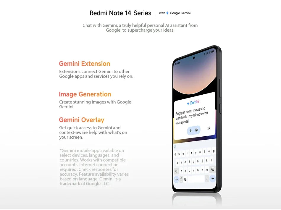 Global version Xiaomi Redmi Note 14 5G Smartphone Dimensity 7025-Ultra  108MP AI camera NFC 6.67" 120Hz AMOLED display IP54