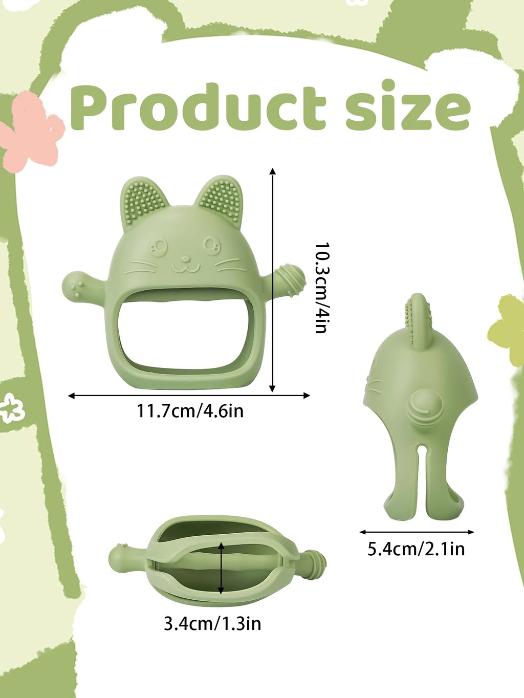 Baby Silicone Teether Gloves Toys BPA Free Silicone Soft Soothing Dental Care Gums Anti-eating Hand Molar Toys Baby Accessories