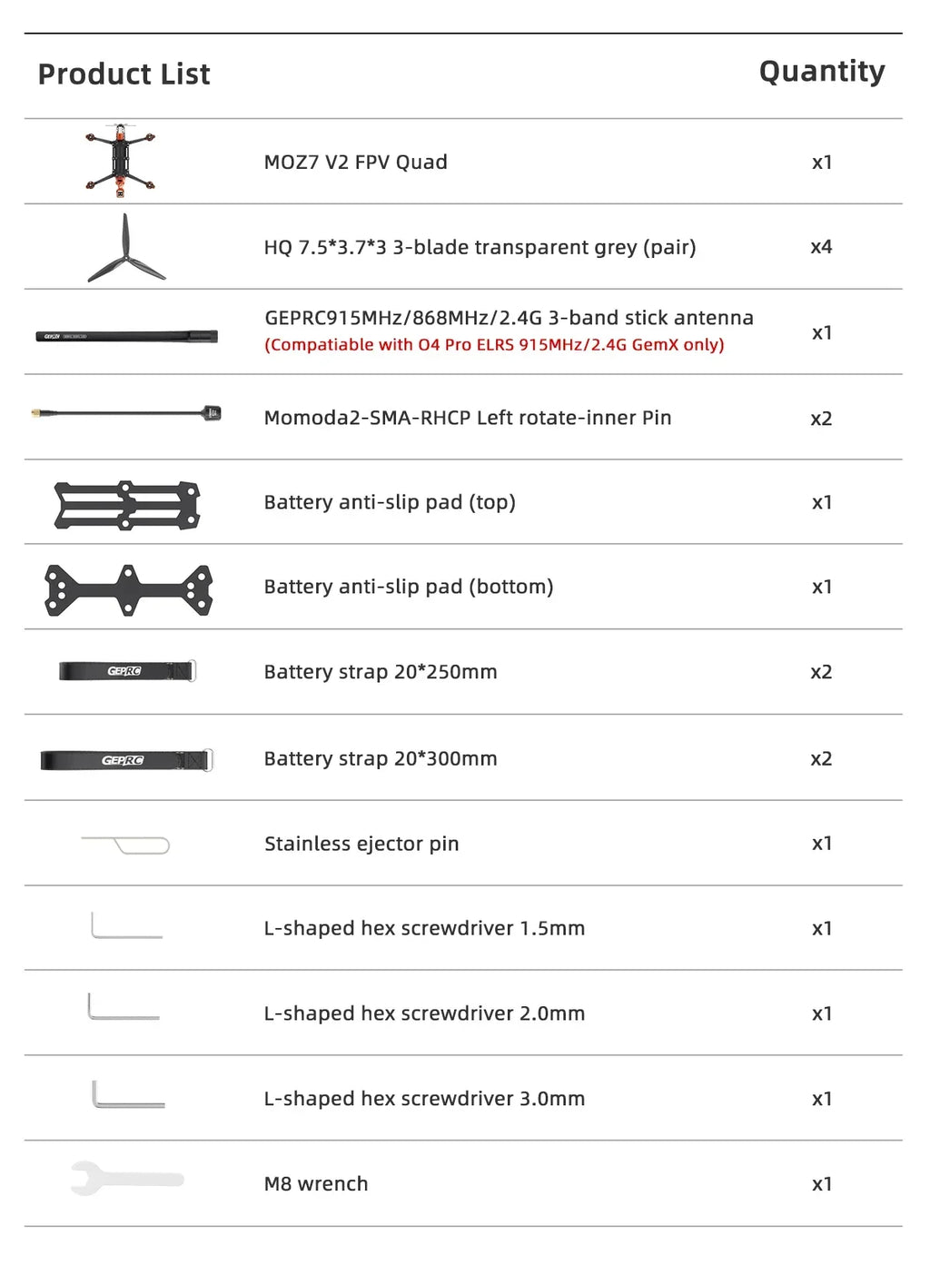 GEPRC MOZ7 V2 Long Range FPV Drone with TAKER H743 50A and O4 Air Unit Tidesmit