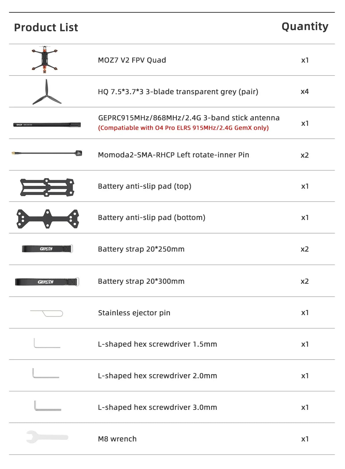 GEPRC MOZ7 V2 Long Range FPV Drone with TAKER H743 50A and O4 Air Unit Tidesmit