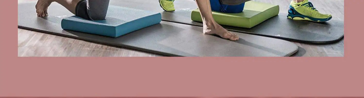 TPE Yoga Balance 6cm Mat Fitness Yoga Equipment Adult Plank Kneeling Mat Yoga Core Training Thickened Cushioned Exercise Mat