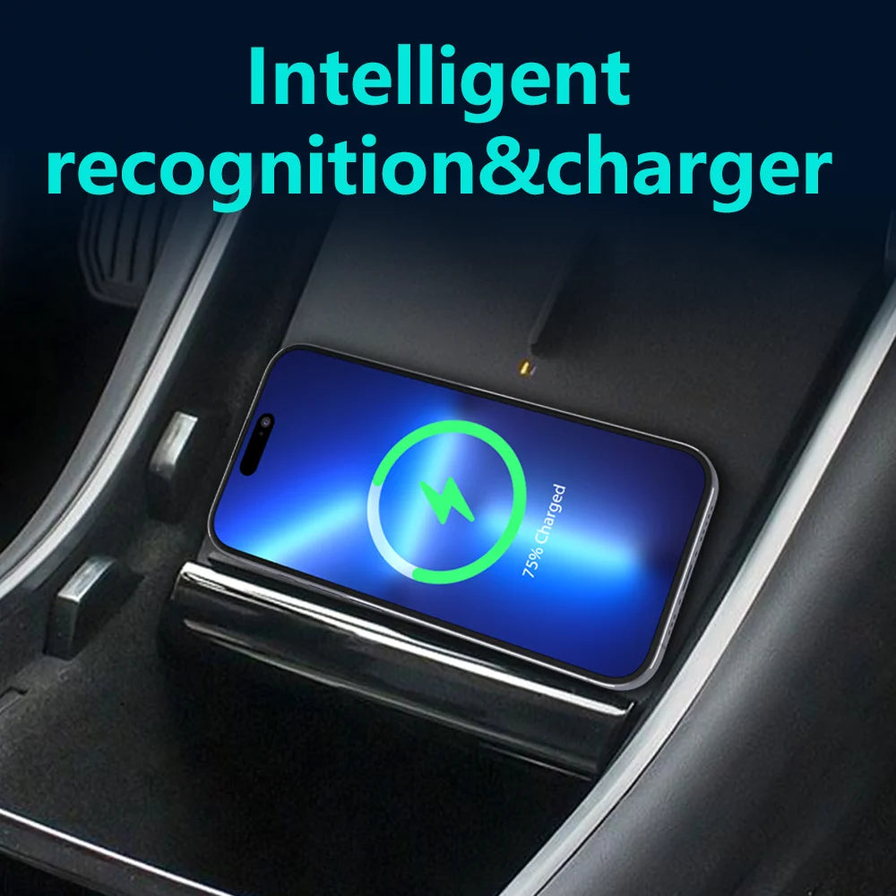 Wireless Charger for Tesla Model 3 2017-2020 | 15W Fast Qi Charging Pad Tidesmit