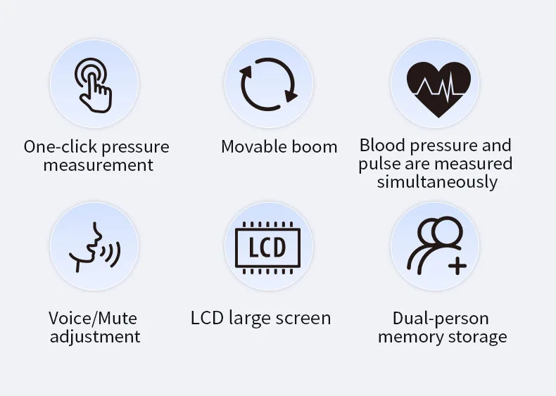 Household Medical Upper Arm Blood Pressure Monitor Foldable Arm Tunnel Blood Pressure Monitor Heart Rate Pulse Monitor