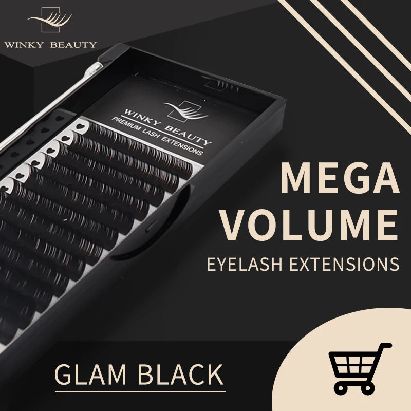 Silk Russian Volume False Eyelashes - 0.07mm Professional Wispy Lashes False Eyelashes C Tidesmit