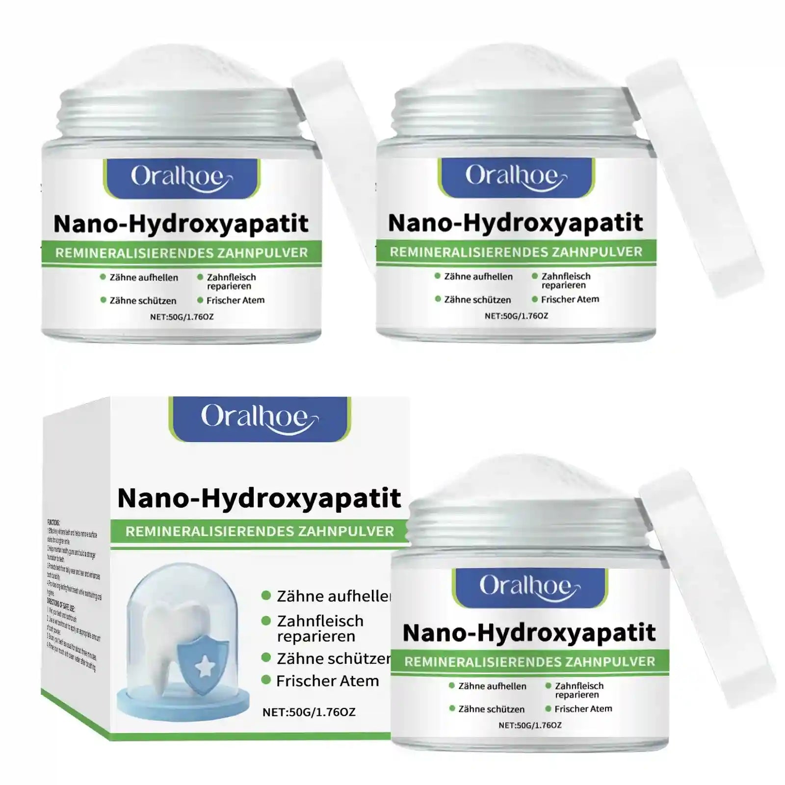 Tidesmit hydroxyapatite teeth whitening powder for professional dental stain removal and fresh breath oral care.