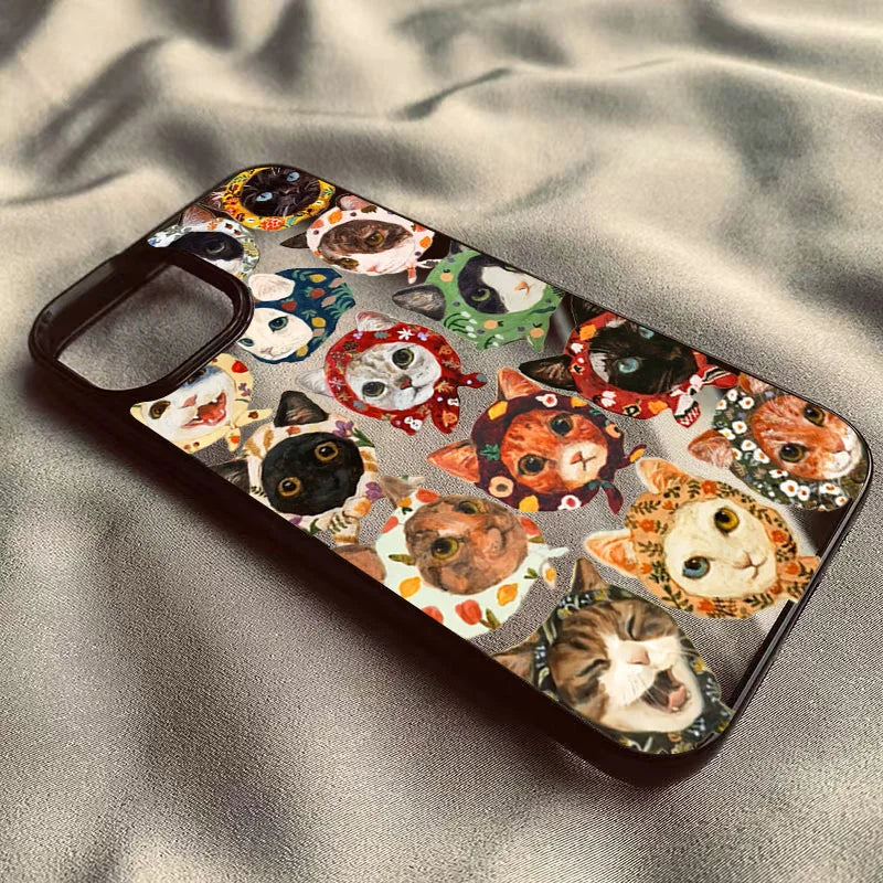Colorful Cat Phone Case for iPhone 16 Pro Max - Military-Grade Protection Tidesmit