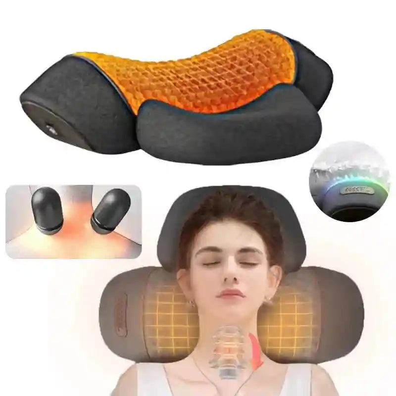 Electric Neck Massager with Heat and Traction - Tidesmit Wellness Relaxation Treatment Tidesmit