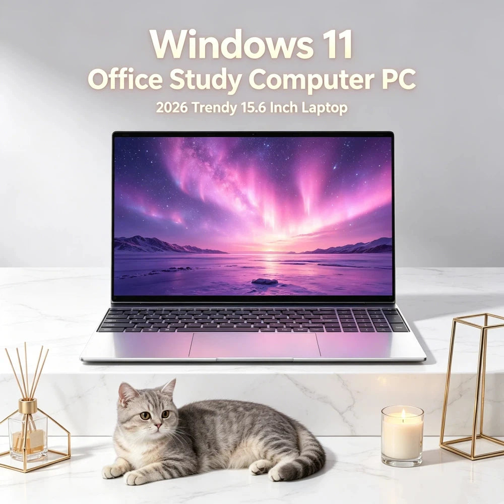 Sleek Original Radiant 15.6'' Laptop Intel N3700 FHD IPS 120Hz,32GB/2TB SSD,5000mAh & Backlit Keyboard