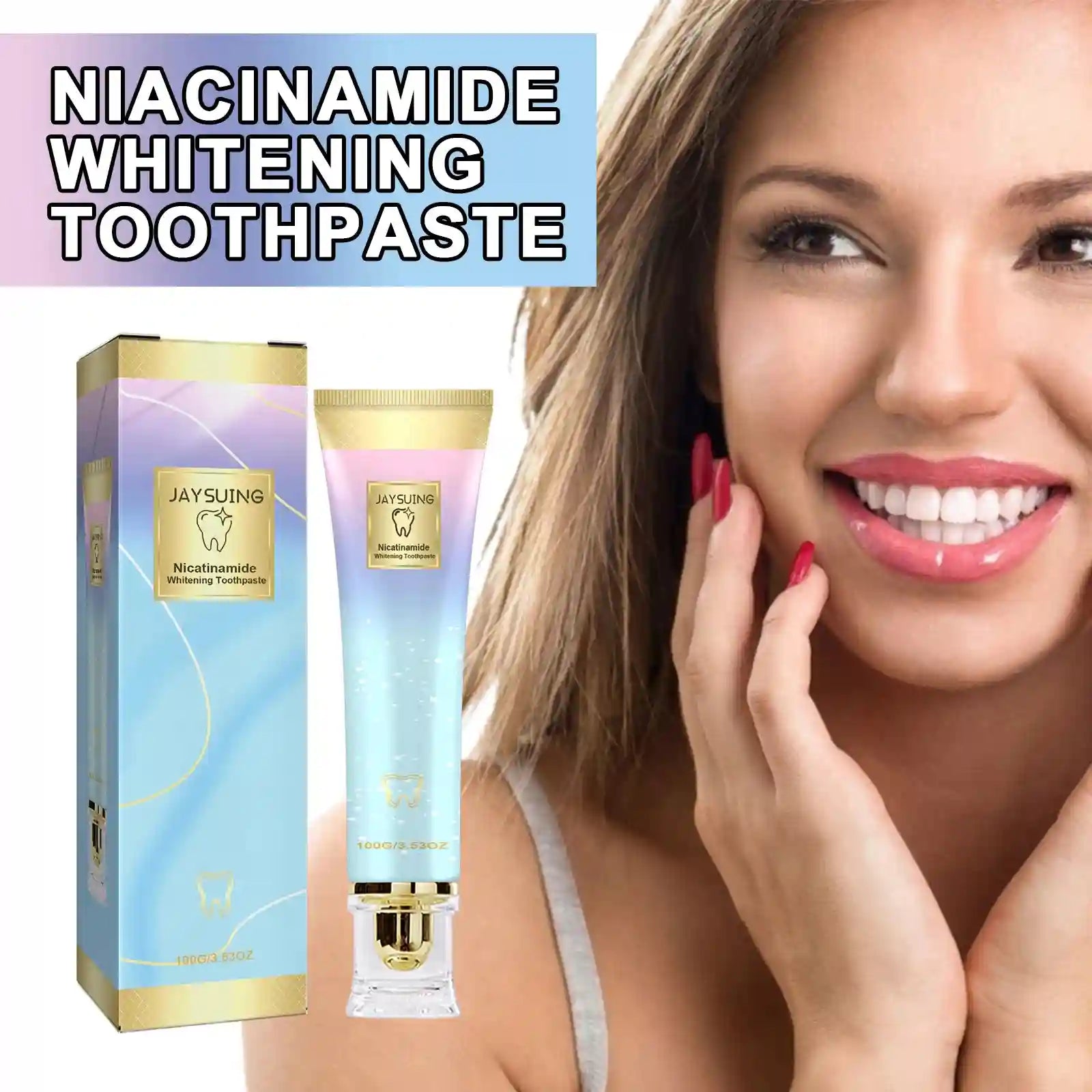 Tidesmit Niacinamide whitening toothpaste for stain removal, sensitive teeth strengthening, and mint fresh breath