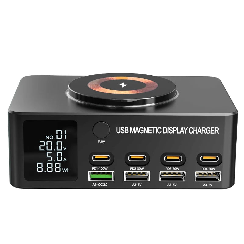 220W GaN USB-C Fast Charger Station for Multi-Device Charging Tidesmit
