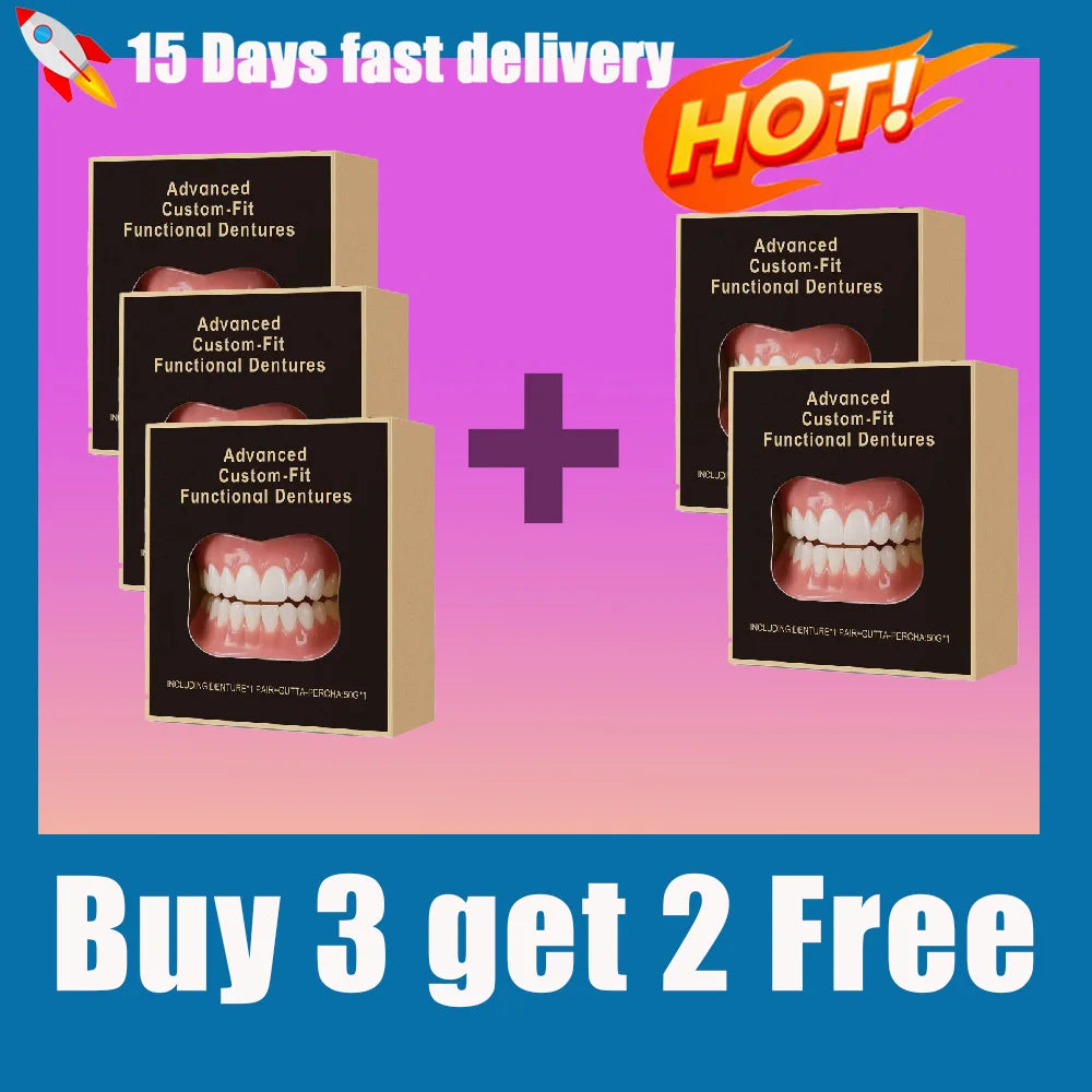 Soft Silicone Denture Reliner Kit | Upper & Lower Teeth | Tidesmit Scrubs Treatments Buy 3 Get 2 Free Tidesmit