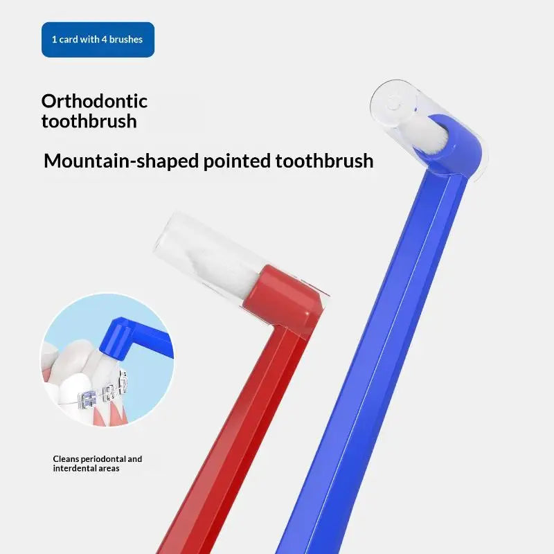 Soft Hair Small Head Single-Beam Toothbrush For Interdental Cleaning Adult Oral Care Deep Cleaning Tool For Teeth Implants