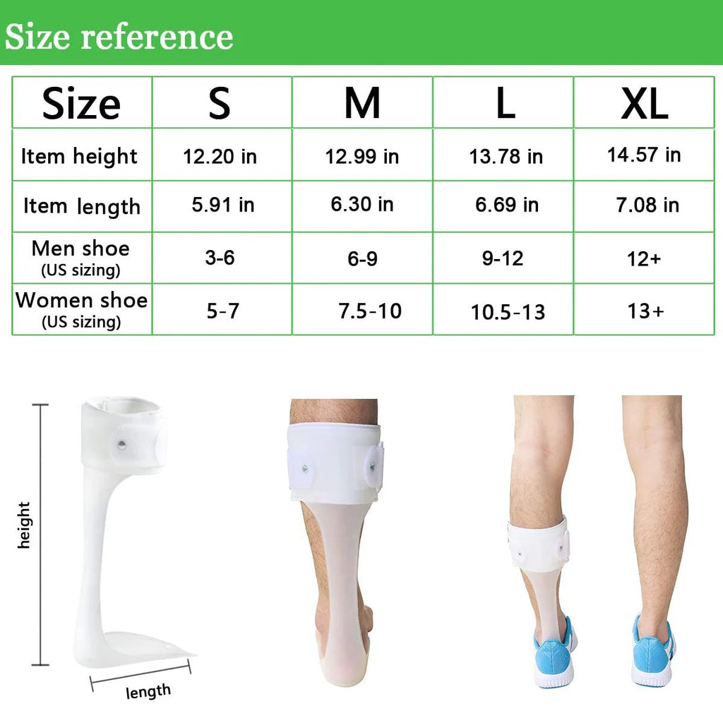 AFO Drop Foot Brace for Walking - Ankle Foot Orthosis Support - Foot Drop Orthotic Brace - Drop Foot Splint - for Men and Women