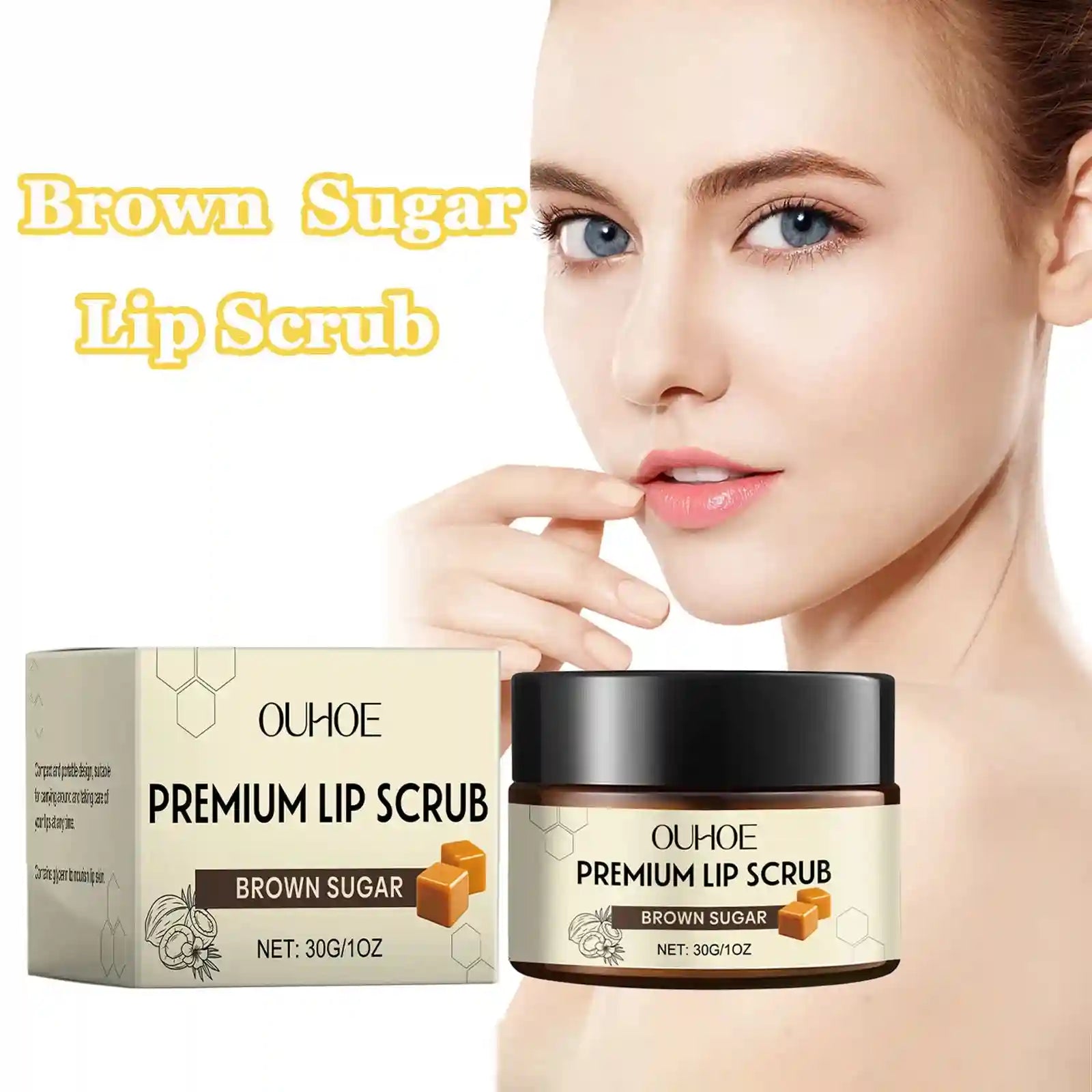Brown Sugar Lip Scrub - Gentle Exfoliating Lip Treatment (30g) Lip Care Tidesmit