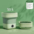 Tidesmit 11L 6L portable mini washing machine with drain basket for compact apartments, camping, and laundry travel.