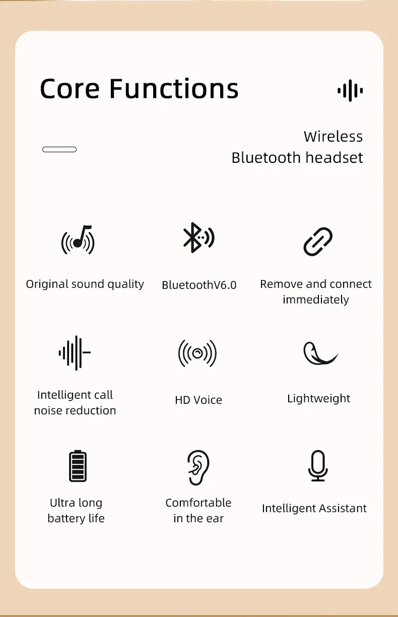 Noise Cancelling Bluetooth Earbuds TWS MQT39 | Tidesmit Tidesmit