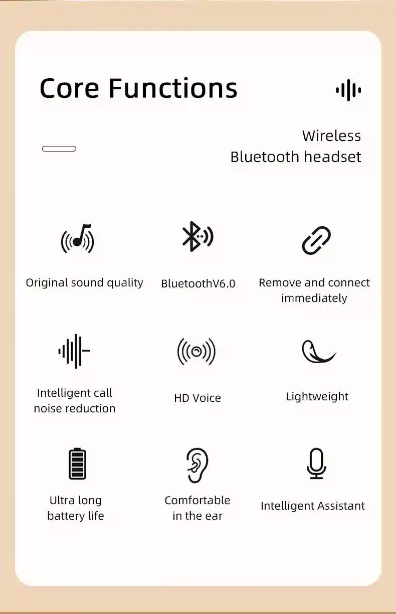 Tidesmit Wireless Bluetooth Earbuds with Active Noise Cancellation Tidesmit