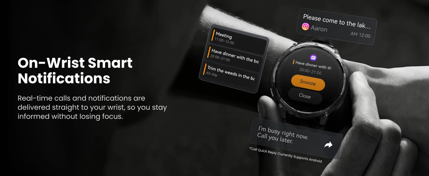 KOSPET TANK T4C Smart & Rugged Watch for Men Military-Grade Body with GPS Health Tracking & On-Wrist Flashlight 5ATM Waterproof