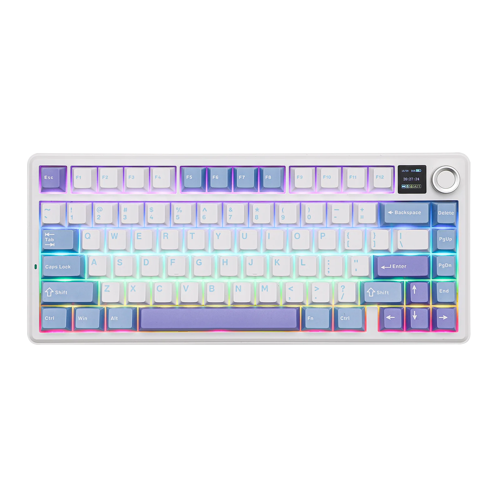 EPOMAKER X AULA F75 MAX Compact 75% ANSI Layout Wired/Bluetooth/2.4GHz Wireless Mechanical Keyboard with TFT Screen and a Knob