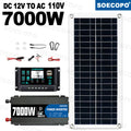 SOECOPO 7000W Peak Solar Power System Kit 200W Panel 100A Controller 12V To 110V 220V Inverter Generator for Camping RV Car Home