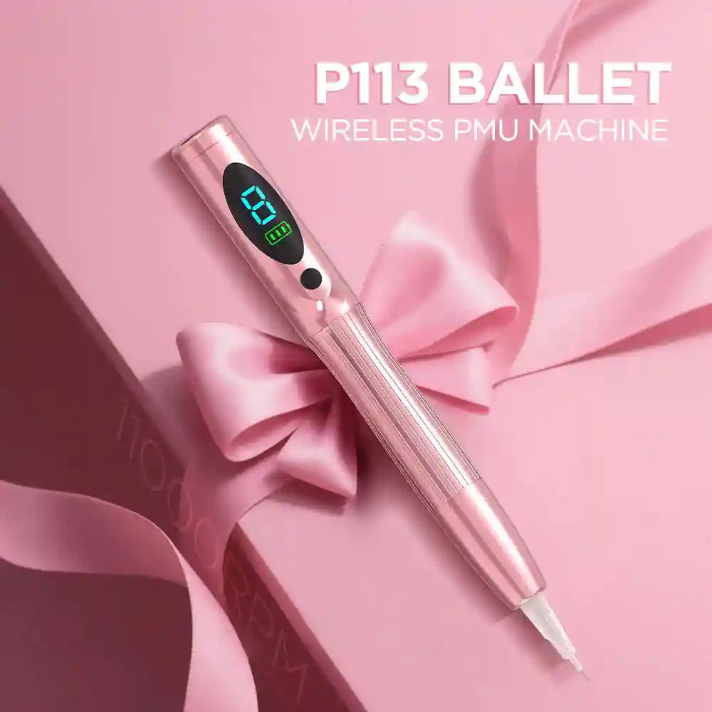 Wireless PMU Machine for Lips & Eyebrows - Professional Pink Device Permanent Makeup Machines Tidesmit