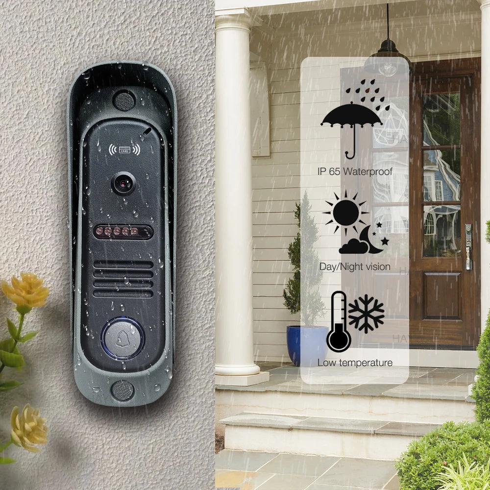 1080P Video intercom  System DoorPhone for Home  TUYA Wireless WiFi Smart with  Infrared night vision doorbell Motion detection