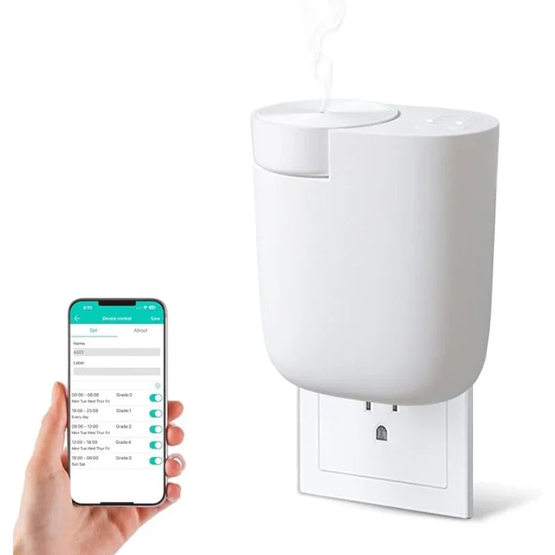 Plug-In Diffuser with Timer Control Scent Intensity Button Bluetooth APP Connectivity Waterless  Diffuser for Home, Hotel,Office