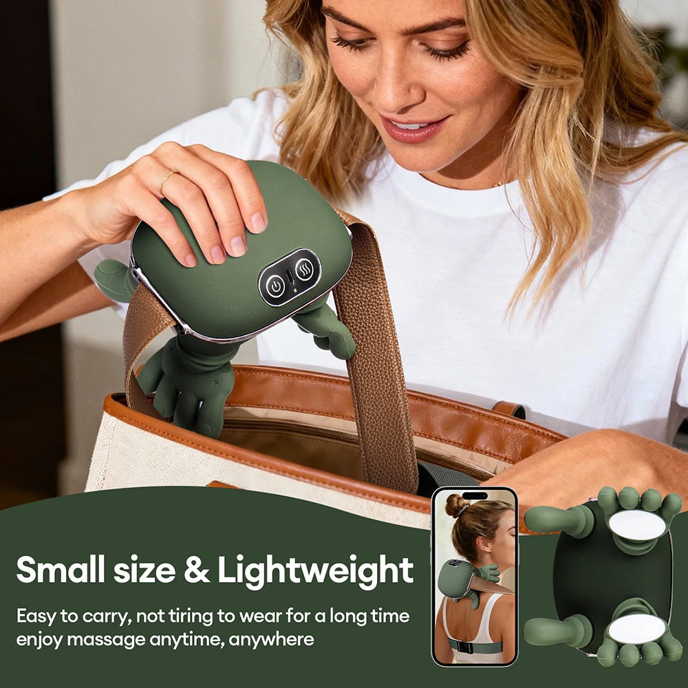 Electric Neck & Shoulder Massager | Deep Tissue Heat Therapy | Green Body Shaping Massage Equipment Tidesmit