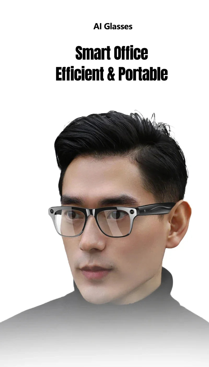 AI Smart Glasses with 100MP Camera & Spatial Audio - Tidesmit Tidesmit