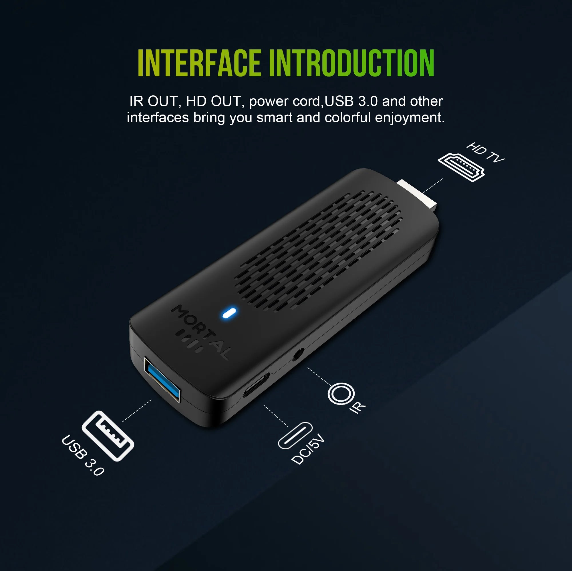 Android TV Stick 8GB 128GB 4K Streaming Box with Voice Remote Tidesmit