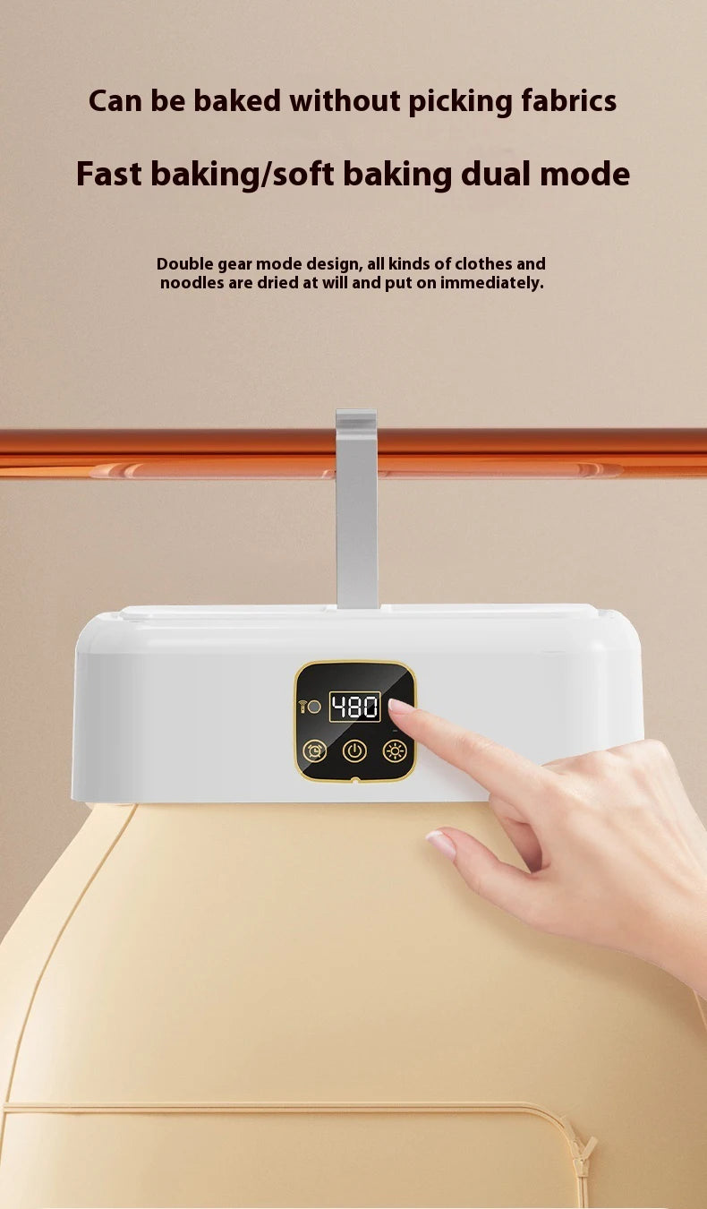 Tidesmit portable compact foldable electric laundry dryer machine with dryer bag and timer setting for travel