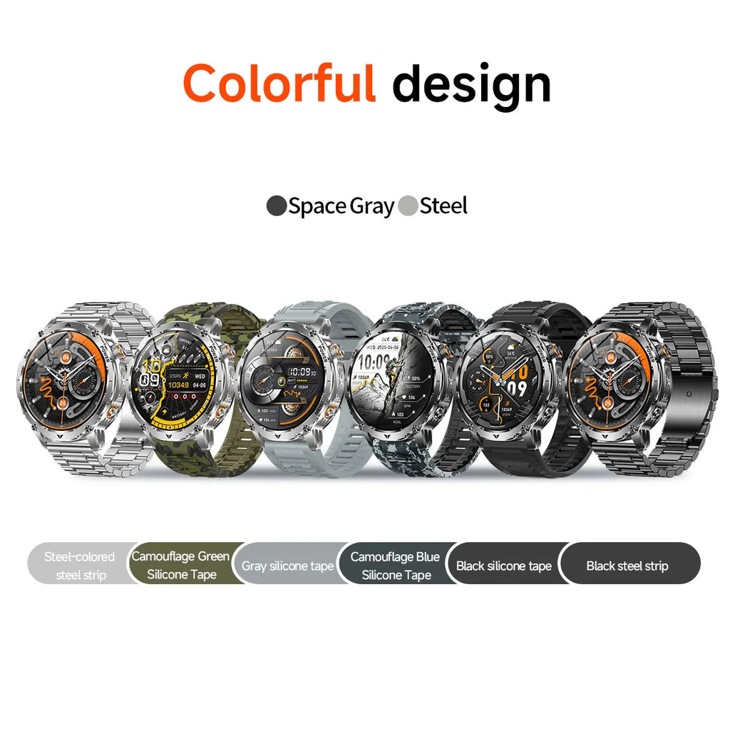 New T-Rex3 Ultra Smartwatch 1100mAh Battery GPS Compass IP69K Waterproof Outdoor Sports Tracker Military Grade Watch