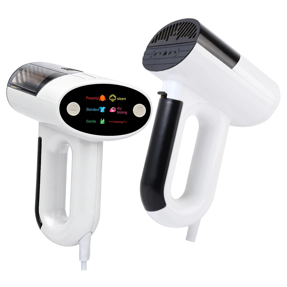 Tidesmit handheld garment iron with intelligent handle sensor and steam vacuum feature for home laundry care