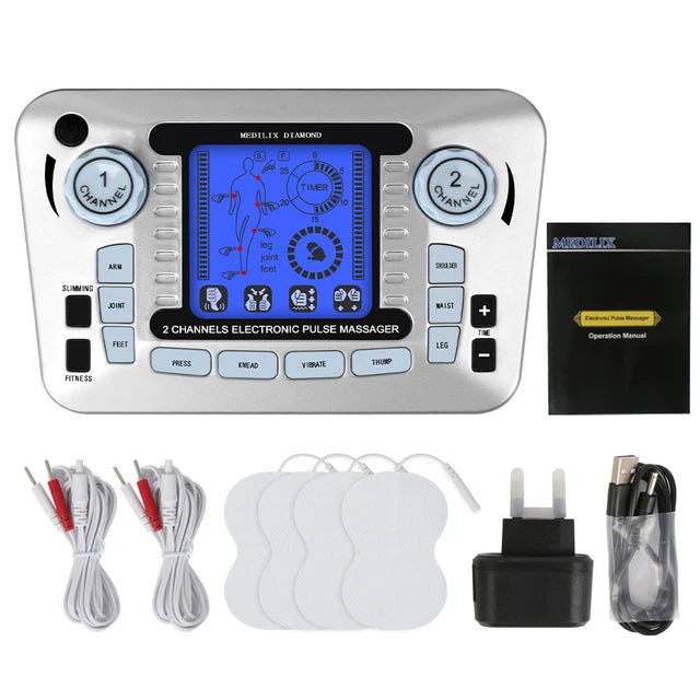 Electric Pulse Massager with Heat Therapy & EMS | Tidesmit Back Massage Instrument EU TYPE Tidesmit