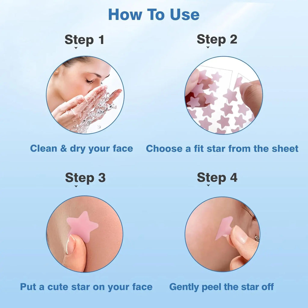 280/1120/1680pcs of multi-color star acne patches, facial acne patches, concealer acne patches, and pimples patches, ultra-thin