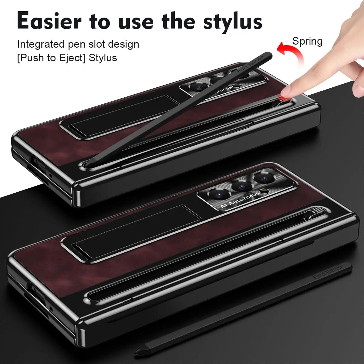 Samsung Galaxy Z Fold 7 Case with S Pen Holder and Kickstand Tidesmit