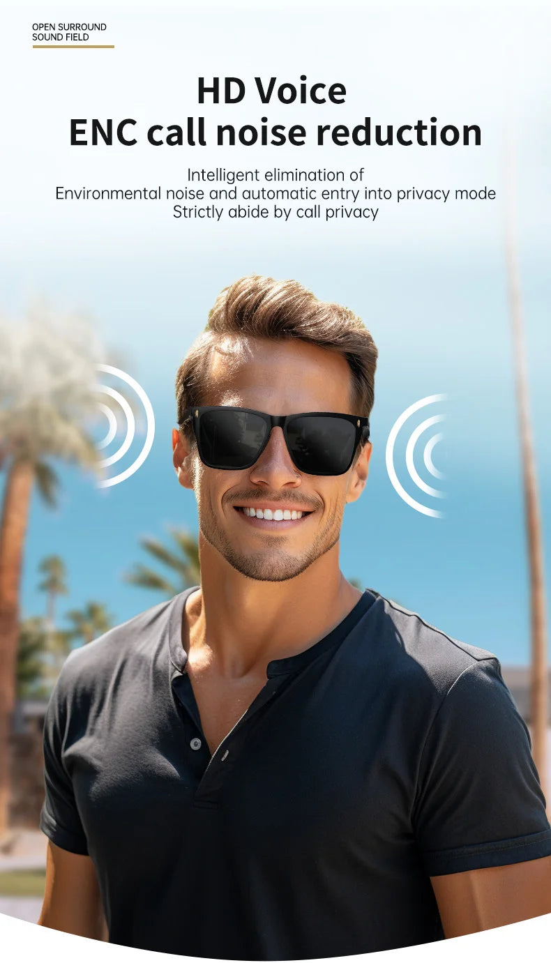 Smart Audio Sunglasses with Spatial Sound - Bluetooth Wireless Tidesmit