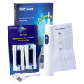 Electric Toothbrush Deep Clean Whitening Teeth for Adult Toothbrush Rotation Ultrasonic Toothbrush with 4 Replacement Heads